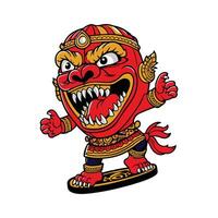 A cartoon character with a red and yellow costume vector
