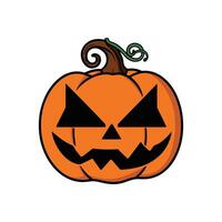 Halloween pumpkin with black eyes and a smile vector