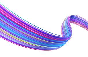 Colorful abstract dynamic wave on white background for technology style banners vector