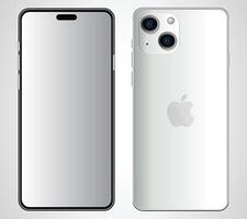 iPhone realistic mockup with front and back view, apple phone, iphone vector