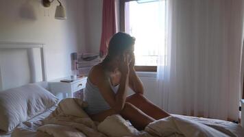 Morning Reflections A Woman in Thought, Embracing Peacefulness and Introspection Softly video