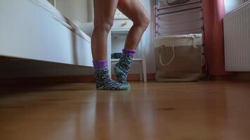 A Colorful Display of Fun Socks and Playful Vibes in a Cozy and Inviting Bedroom Setting video