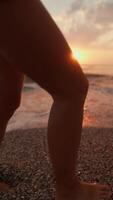 Sunset Beach Walk Finding Serenity and Peacefulness Along the Shoreline at Dusk video
