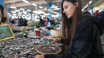 Discovering and exploring vintage treasures at a vibrant local market filled with unique finds video
