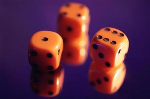 Colorful Dice Array in a Fun Tabletop Game Display photo