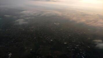 Cloudy sky as it is seen from the airplane photo