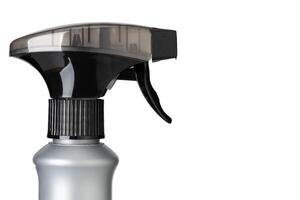 Trigger Spray Bottle with Open Nozzle Close Up photo