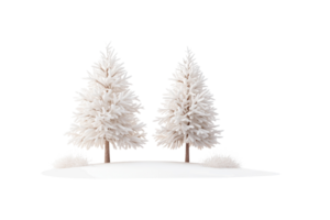 Snow-covered trees isolated setting nature photography minimalistic environment serene viewpoint png