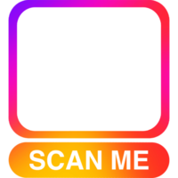 QR code frame. QR code. Scan me. Social media applications code. Mobile payment. Application code for scan. png