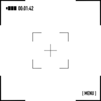 Camera border frame. Camera frame. shutter shot. record analog audio. png
