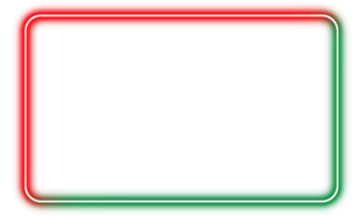 Neon light border frame. Light rectangle border frame. png