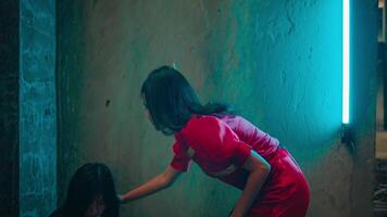 Intimate Encounter in Neon Light video