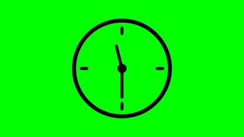Clock Icon. Deadline. 4k animation. Appearance and disappearance of clock face. Movement of clock hands. Animated stopwatch icon. Loop. Alpha channel. video