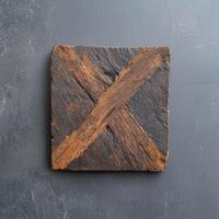 Rustic wooden texture with criss cross pattern photo