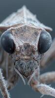 Extreme close up of a frozen insect photo
