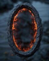Fiery portal to another dimension photo