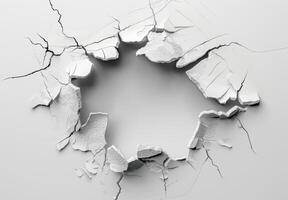 Cracked concrete surface with abstract pattern photo