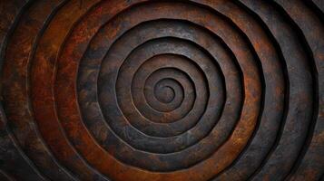 Spiral metal pattern with rust texture photo