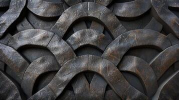 Overlapping abstract stone shapes in dark tones photo