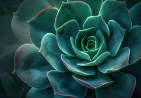 Vibrant green succulent plant close up photo