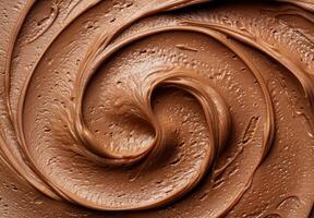 Swirling chocolate texture background photo