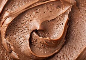 Smooth chocolate spread texture photo