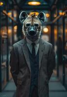 Hyena in business attire photo