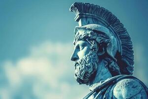 Powerful ancient warrior statue photo