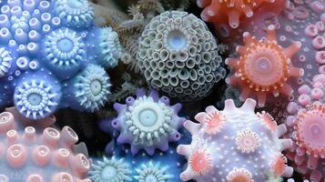 Vibrant underwater coral reef with diverse marine life photo