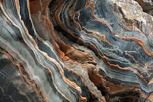 Stunning natural rock formation with intricate patterns and colors photo