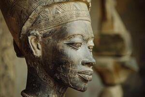 ancient egyptian sculpture profile photo