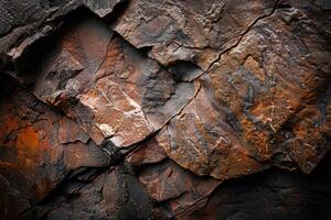 Textured rock surface with intricate patterns photo