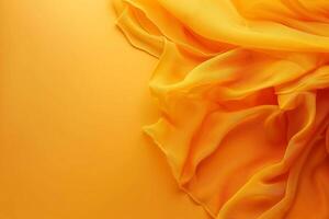 Vibrant yellow fabric texture background photo