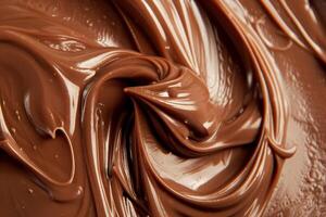 Smooth and creamy chocolate swirls photo
