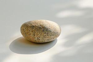 Smooth stone with natural patterns photo