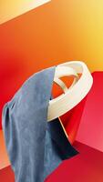 Orange and Red gradient Beauty Satisfying 3D Animation Loop Vertical video