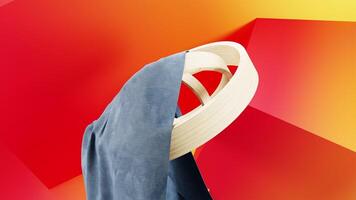 Relaxing 3D Animation Loop red and yellow gradient background Zen in Motion video