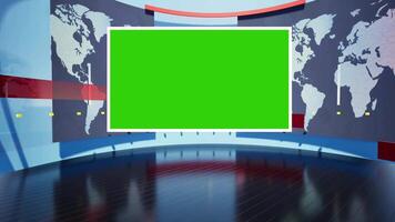World Map Background 3d rendering with green screen video
