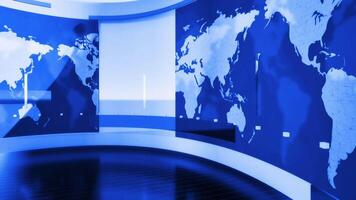 World Map background. news Studio Background for news report and breaking news on world live report video