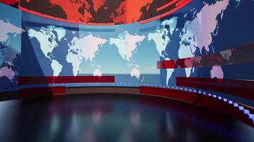 World Map background. news Studio Background for news report and breaking news on world live report video
