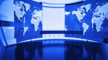 World Map background. news Studio Background for news report and breaking news on world live report video