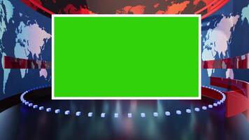 World Map Background 3d rendering with green screen video