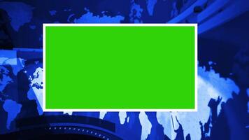 World Map Background 3d rendering with green screen video