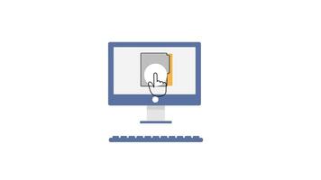 animation of money concept in front of approving files video