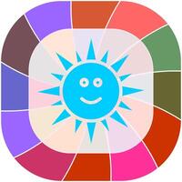 Sun with Face Icon Design vector