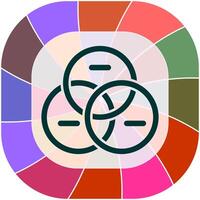 Venn Diagram Icon Design vector