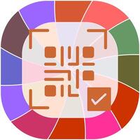 QR Code Link Icon Design vector