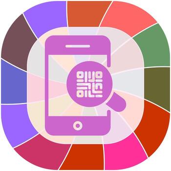 QR Code Authentication Icon Design vector