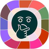 Thinking Face Icon Design vector