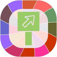 Diagonal Up Right Arrow Icon Design vector